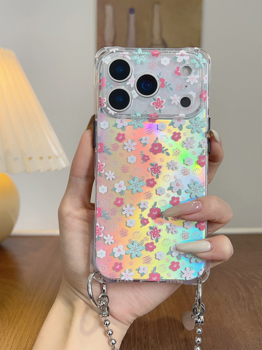iPhone 16Pro Holographic Floral Phone Case