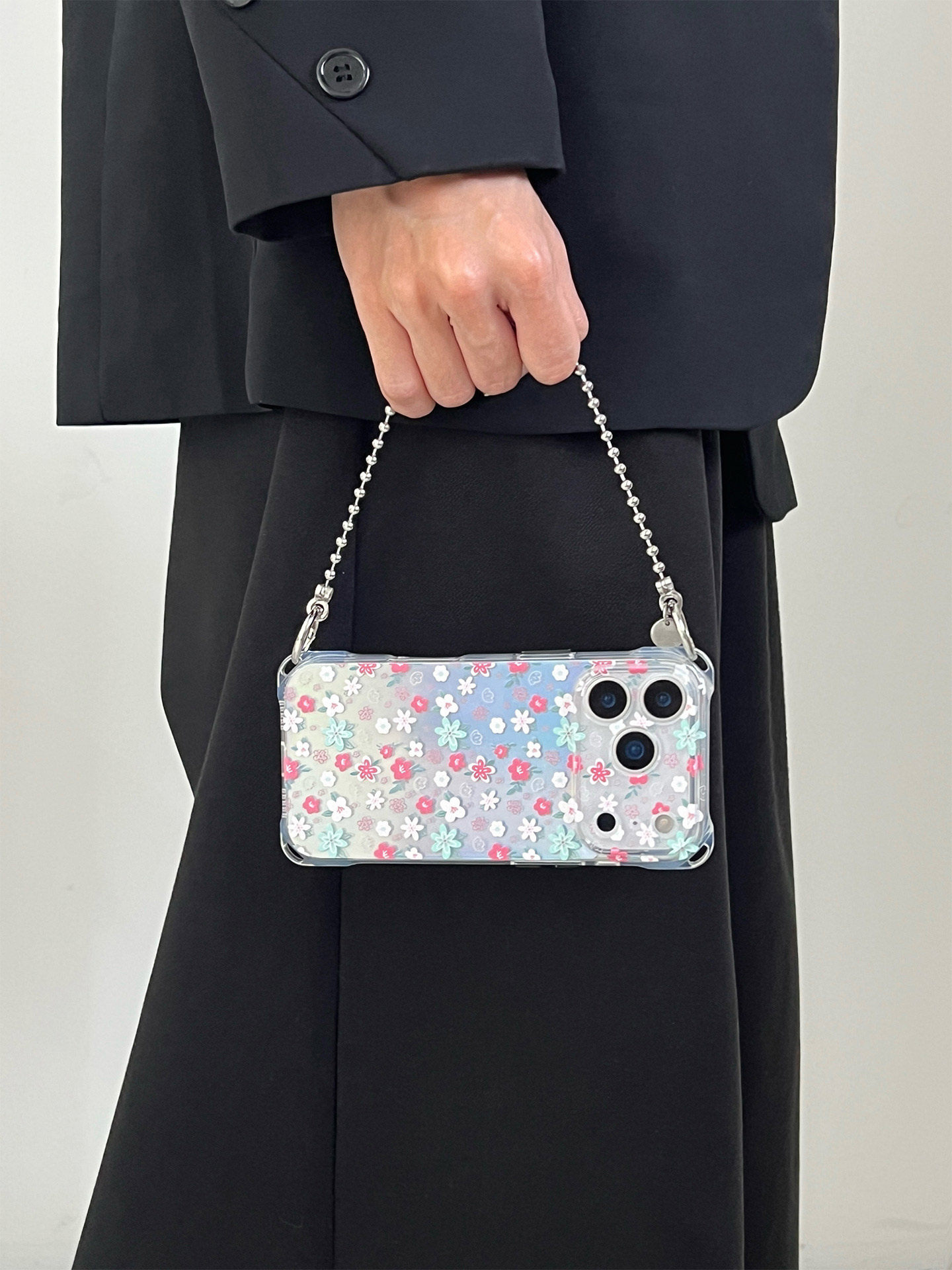 iPhone 16Pro Holographic Floral Phone Case