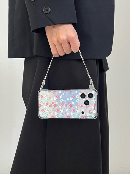 iPhone 16Pro Holographic Floral Phone Case