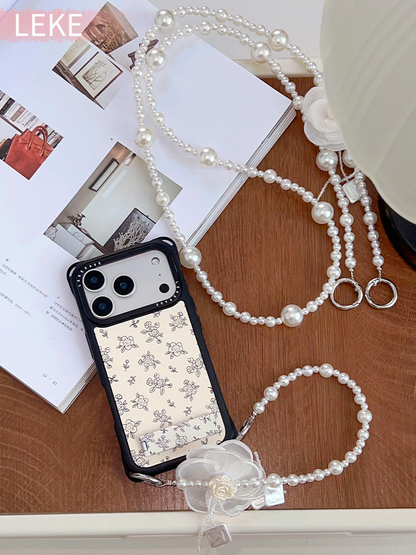 iPhone 16Promax Chanel-Style Floral Phone Case