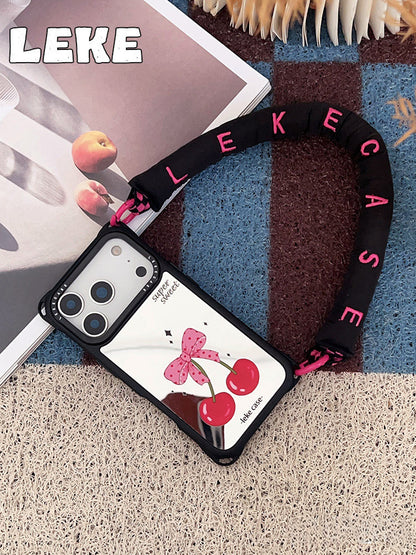 iPhone 17Promax Mirror Cherry Bow Phone Case