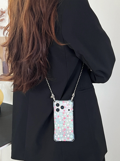 iPhone 16Pro Holographic Floral Phone Case