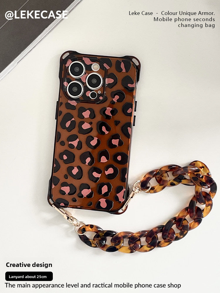 iPhone 16Pro Glossy Leopard Print Phone Case
