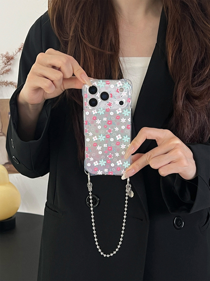iPhone 16Pro Holographic Floral Phone Case