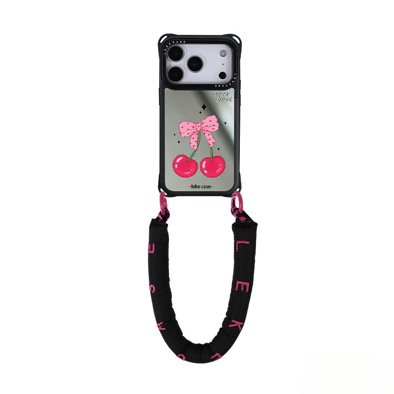 iPhone 17Promax Mirror Cherry Bow Phone Case