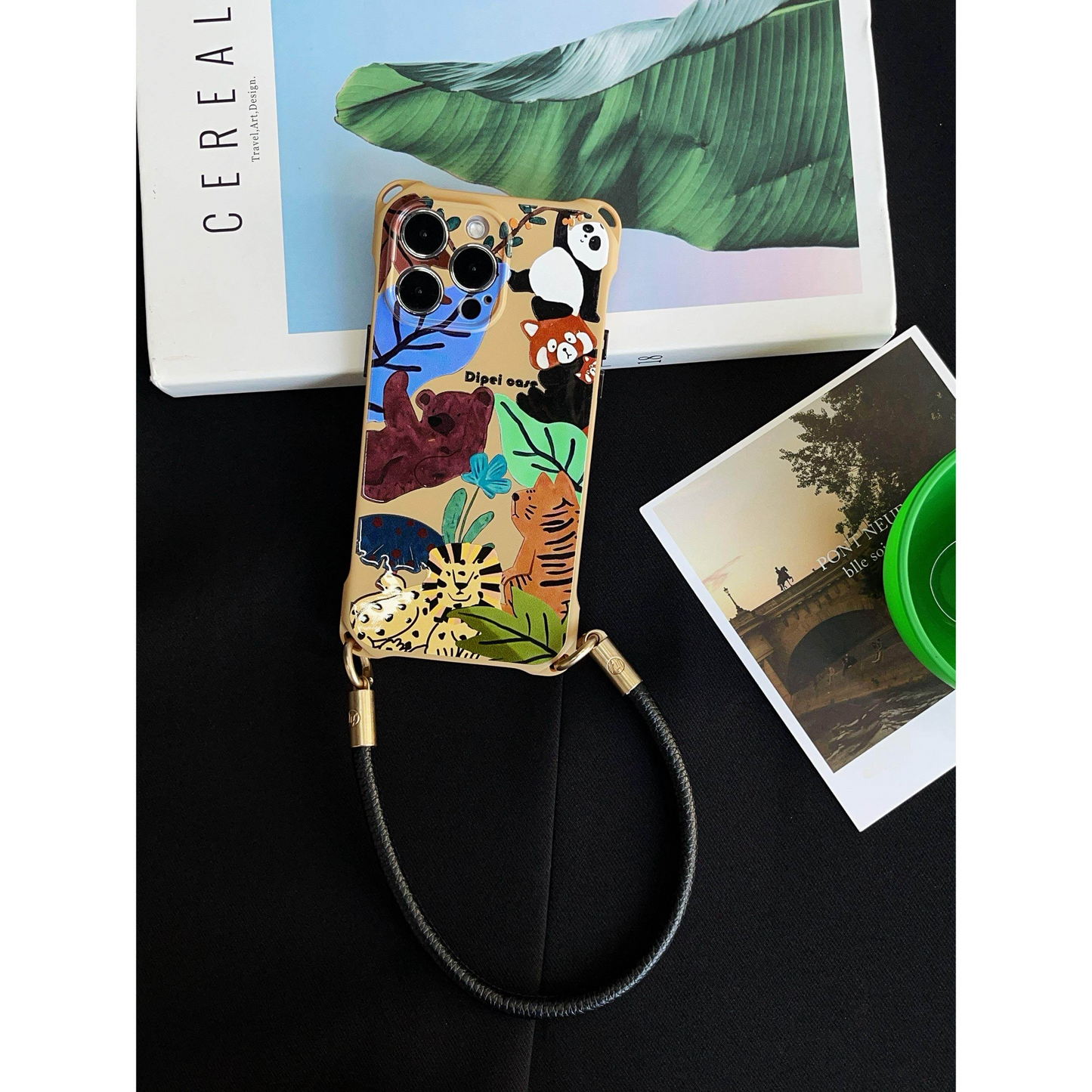 Cartoon Animal Crossbody Phone Case with Strap