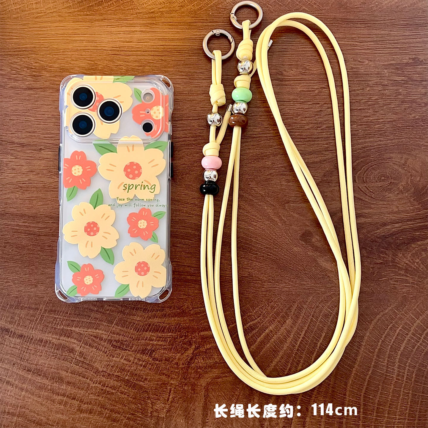 iphone 16 promax Spring Floral Clear Phone Case