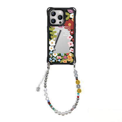 iPhone 16Pro Vintage Floral Mirror Phone Case