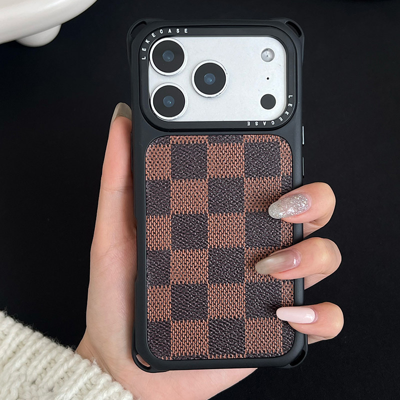 IPhone 17 promax Checkerboard Leather Phone Case