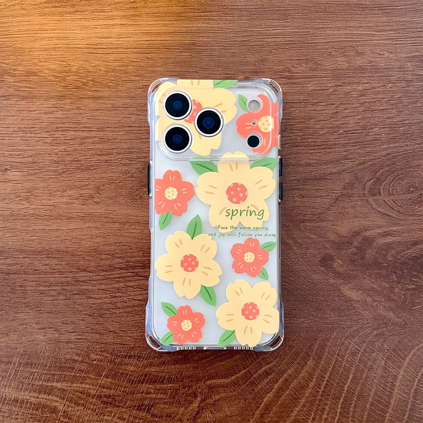 iphone 16 promax Spring Floral Clear Phone Case
